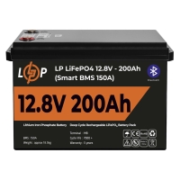 LP LiFePO4 Battery 12V (12.8V) - 200 Ah (2560Wh) (Smart BMS 150A) with BT plastic