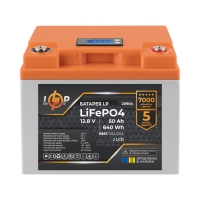 LP LiFePO4 LCD 12V (12.8V) - 50 Ah (640Wh) Battery (BMS 50A/25A) Plastic