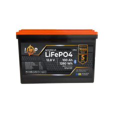 Акумулятор LP LiFePO4 12,8V - 100 Ah (1280Wh) (BMS 100A/50А) пластик Smart BT