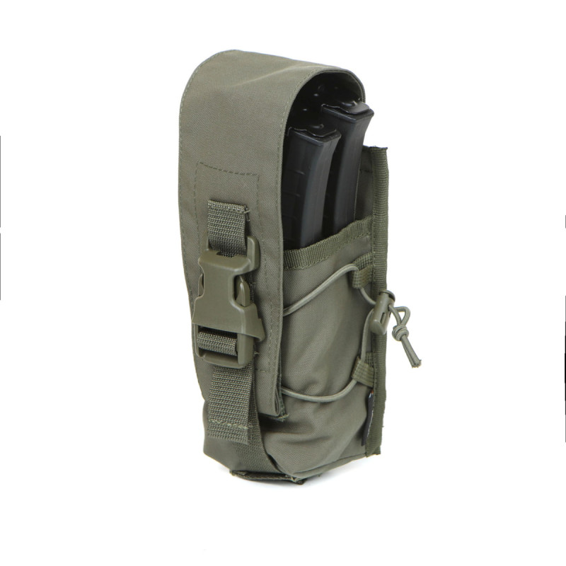 Универсальный закрытый подсумок под магазины AK и AR Ranger Green MOLLI