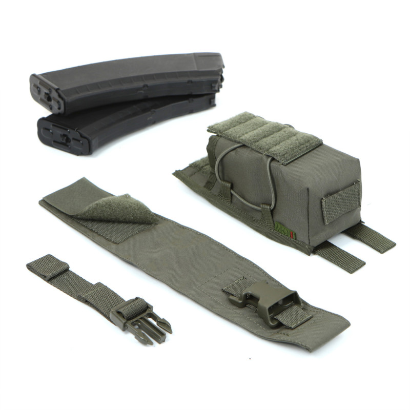 Универсальный закрытый подсумок под магазины AK и AR Ranger Green MOLLI