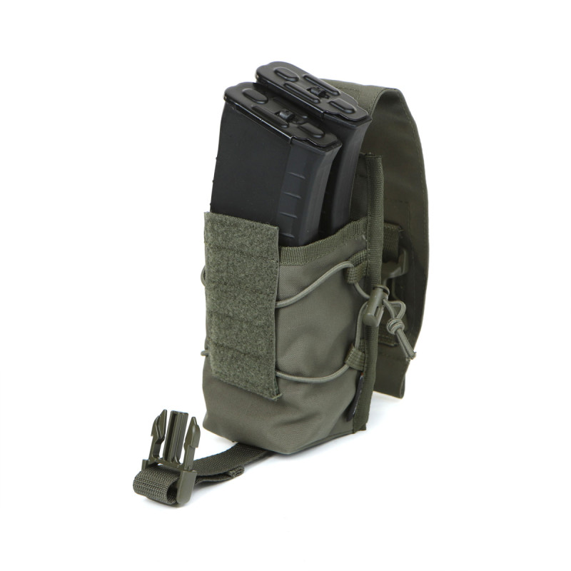 Универсальный закрытый подсумок под магазины AK и AR Ranger Green MOLLI