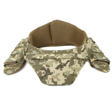 Балістичний захист шиї Dyneema®, горжет Gen 2, 1 або 2 класу, Cordura Invista USA 500D піксель, MOLLI