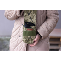 Tactical Evacuation Strap 4 cm x 6 m with Pouch and Two Carabiners Pixel