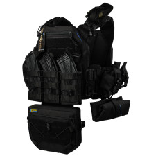 Плитоноска Warmor gen.3 Pro Max. Система быстрого сброса. 7 подсумок. Черний (00000002191)