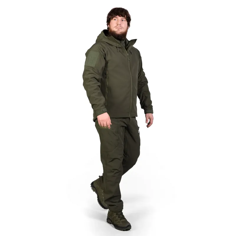 Комплект 2в1 Куртка SoftShell з жилеткою Олива (9755)