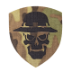 Шеврон Camotec Череп в панамі (7*8) MC