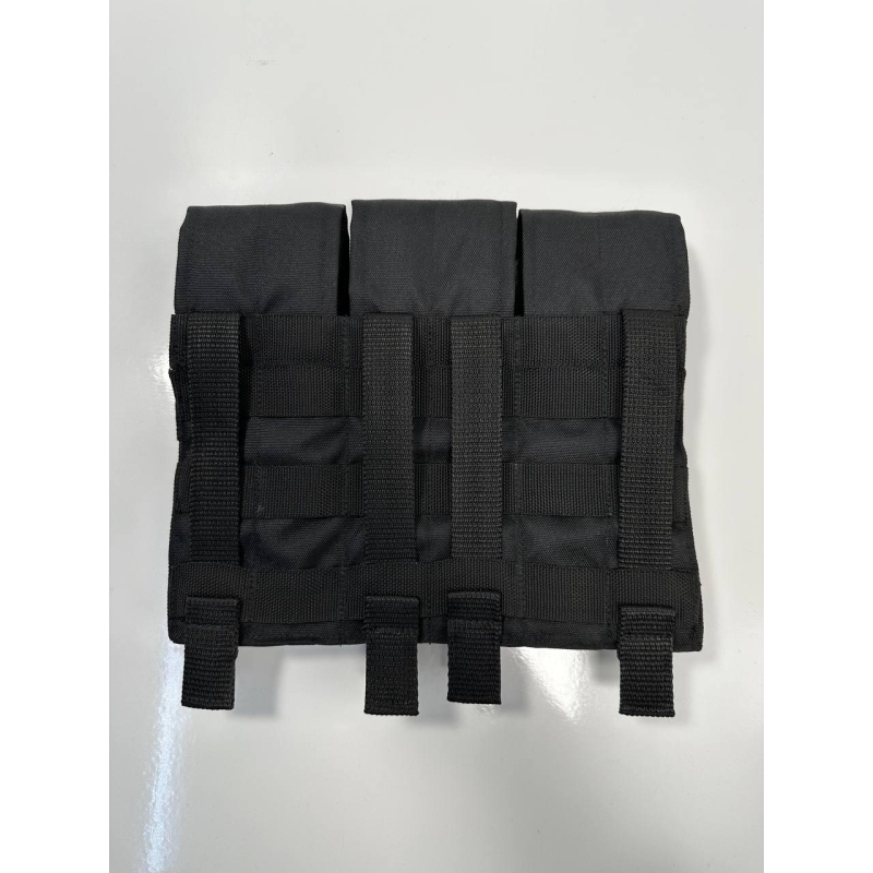 Підсумок потрійний для магазинів АК закритий з MOLLE (Чорний)