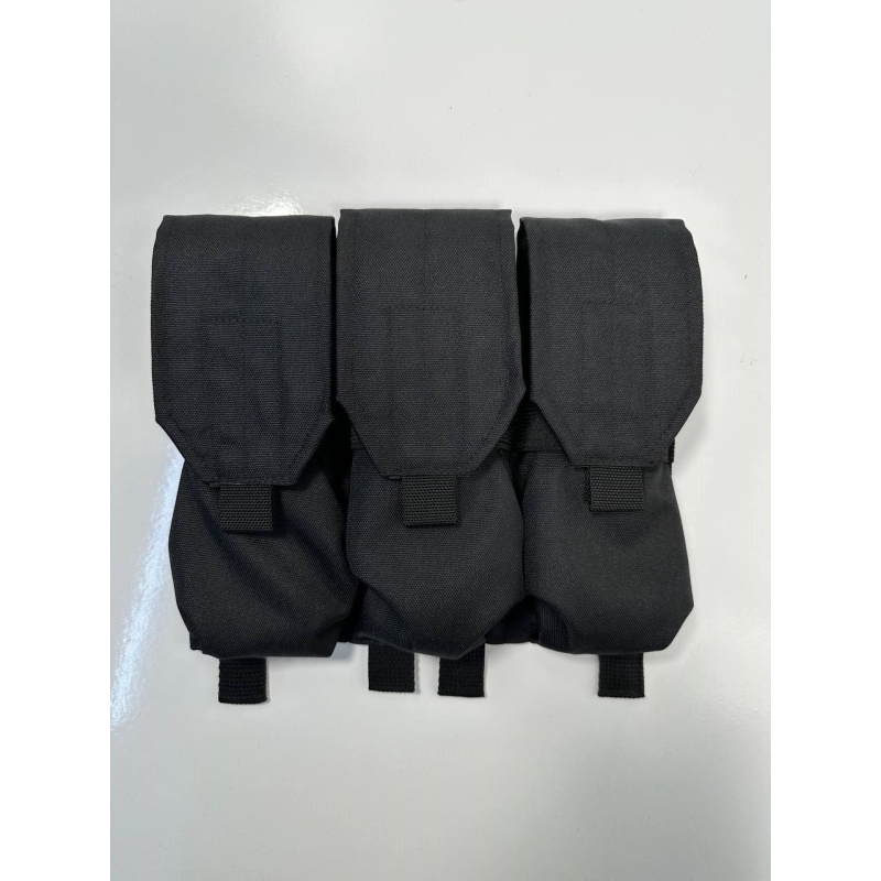 Підсумок потрійний для магазинів АК закритий з MOLLE (Чорний)