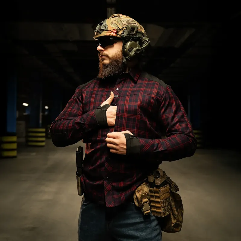 Сорочка "Тайфун" Red/Navy (9579)