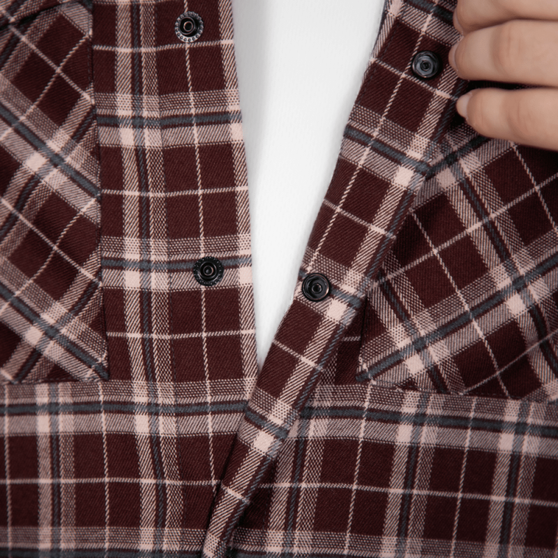 Сорочка “Буревій” Burgundy Check