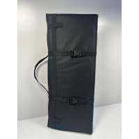 Wide, 15mm insert, folding sleeping mat with 6 sections (width 70cm) Black