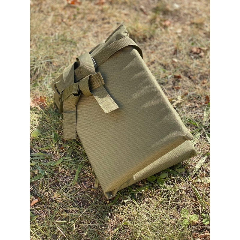 Тактичний каремат для сидіння (піджопник) складний, на дуже надійній системі MOLLE, 20мм Олива