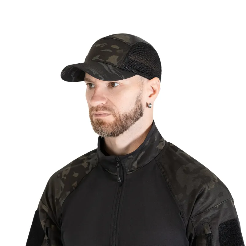 Бейсболка 5Panel Mesh Twill MC Black (9685)