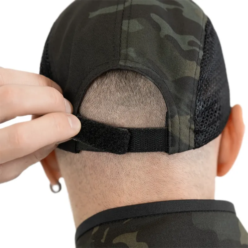 Бейсболка 5Panel Mesh Twill MC Black (9685)