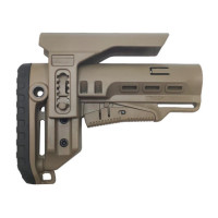 DLG TBS Tactical PCP (Mil-Spec) Stock with Adjustable Cheek Rest, Coyote