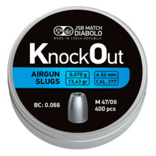 Пульки JSB Diabolo KnockOut Slugs (4.52 мм, 0.87 г, 400 шт.)
