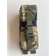 Closed-top AK Double Magazine Pouch with Fastex Buckle and Buttons (Multicam)