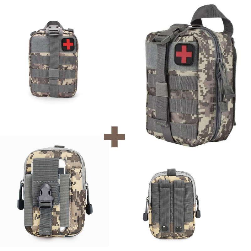 Kit: First-aid kit pouch "quick release" + Molle organizer