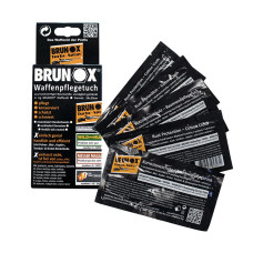 Промаслені серветки для очищення і змащення зброї Brunox Gun Care 5шт
