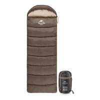 Sleeping Bag with Hood Naturehike U250 NH20MSD07, (6°C), Left, Brown