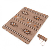 Naturehike Geometric pattern wool blanket NH20FS036, polyester/wool, brown