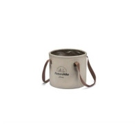 Naturehike NH20SJ040 10L PVC Folding Water Bucket, Light Brown