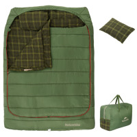 Naturehike CNK2350WS019 Double Sleeping Bag with Pillows, Green