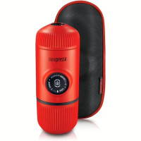 Wacaco Nanopresso Portable Espresso Maker, Red, with Case