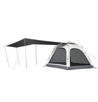 Палатка четырехместная с тентом автоматическая Naturehike Ango CNK2550WS010, серая