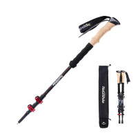 Naturehike NH20DS003 Trekking Poles, 135 cm, Black/Red, 2 pcs