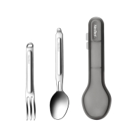 NexTool Portable Stainless Steel Tableware spoon-fork camping set, stainless steel