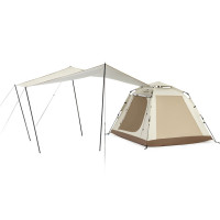 Naturehike Ango Picnic CNK2450WS021 Automatic 3-Person Tent with Awning, Brown