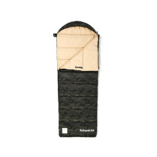 Спальний мішок з капюшоном Naturehike M320 CNK2350WS023, зелений камуфляж, правий