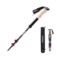 Naturehike NH20DS003 Trekking Pole, 135 cm, Black/Red