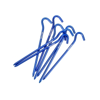 Naturehike NH15A008-I Aluminum Tent Pegs with Hook, 16 cm, Blue (8 pcs)