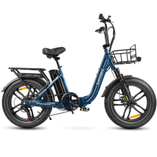 Электровелосипед Samebike C05 Pro (500 Вт, 13 А*ч, 36 В), колеса 20", с ручкой газа, голубой