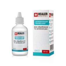 Антисептический раствор Хиллер для обработки и заживления ран HEALER MEDICAL® 120мл. - HEALER Medical