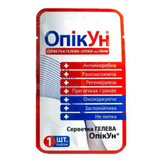 Серветка гелева антимікробна «ОпікУн» (5х5 см) - 1 шт. Zentex