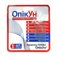 Серветка гелева антимікробна «ОпікУн» (10х10 см) №1 - 1 шт. Zentex