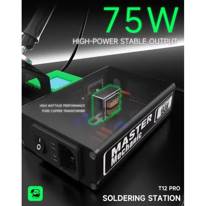 Паяльная станция MECHANIC T12 PRO (обновленный стиль, 75W)