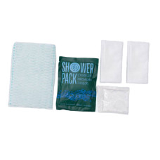 Сухой душ военный с водой (1 пенная перчатка + 2 полотенца + саше из 50 мл воды) Shower Pack