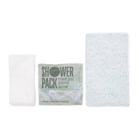 Dry Shower for Hands/Feet (1 foam wipe + 1 small towel) Shower Pack