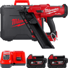 Пістолет цвяхозабивний акумуляторний безщітковий MILWAUKEE M18 FUEL FFNS-502C 4933478302 (2х акумулятор M18 B5 5.0Ah, швидкий за