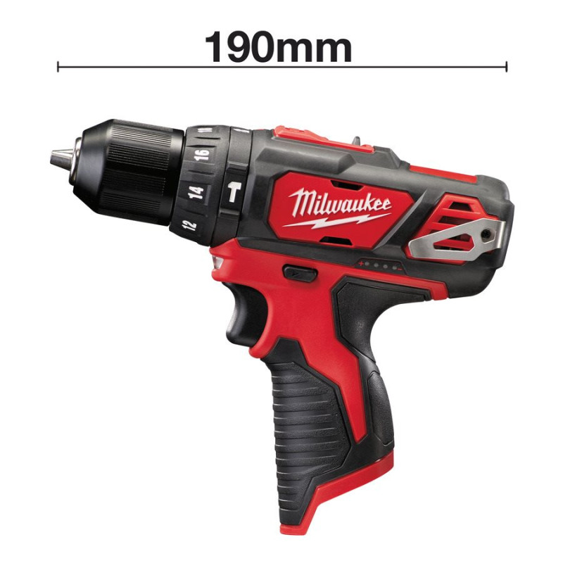 Дрель-шуруповерт ударный аккумуляторный MILWAUKEE, M12 BPD-202C (+ заряд.устройство, 2 аккум., кейс)