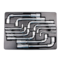 L-shaped hex key set, 12 pcs in a tray