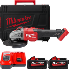 Шліфмашина кутова акумуляторна MILWAUKEE, M18 FHSAG125XB-552X, діаметр 125мм (+ заряд.пристрій, 2 а