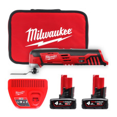 Акумуляторний мультиінструмент MILWAUKEE C12 MT-402B (Li-Ion 4 ач) 4933441705 (+ заряд.пристрій, 2 акум., адаптер, шліфувальна д