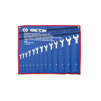 Combination Wrench Set, Extended, 13 pcs, 8 - 24 mm (pack of 1) in Terylene Pouch