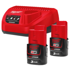 Енергокомплект акумуляторний Li-Ion M12 NRG-302 (B3 2шт +зар.пристр. С12С) MILWAUKEE